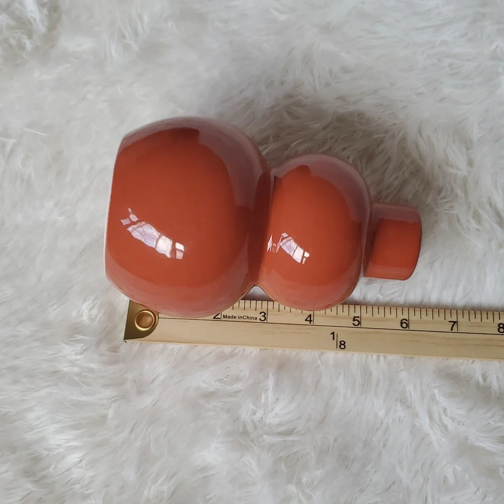 2/$25 - Southwestern Style Ceramic Decorarive Vase Burnt Orange 6